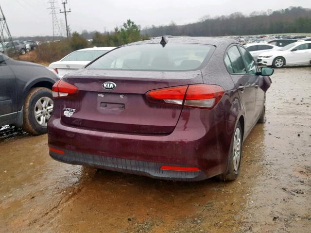 3KPFK4A74JE199506 - 2018 KIA FORTE LX RED photo 4