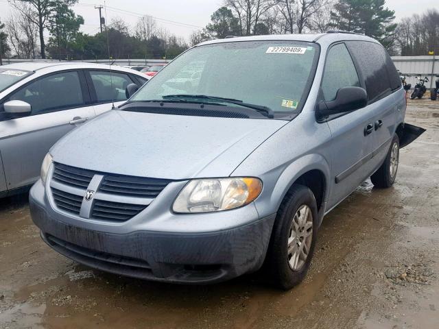 1D4GP25R35B305729 - 2005 DODGE CARAVAN SE BLUE photo 2