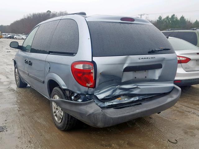 1D4GP25R35B305729 - 2005 DODGE CARAVAN SE BLUE photo 3