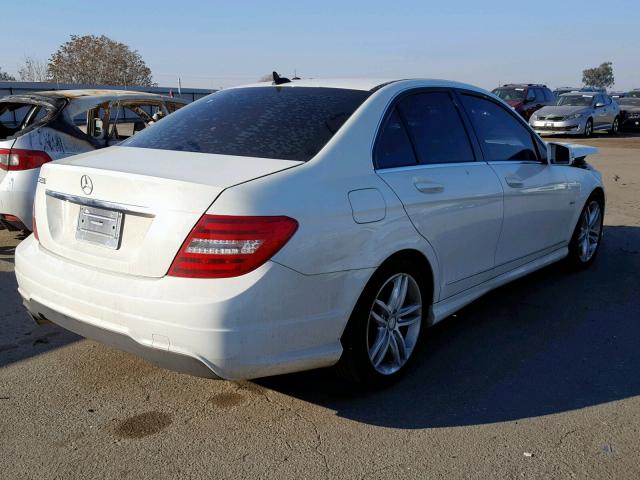 WDDGF4HBXCR195668 - 2012 MERCEDES-BENZ C 250 WHITE photo 4