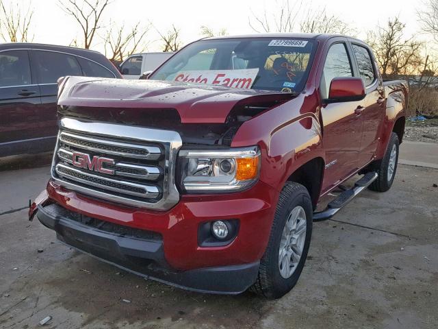 1GTG5CENXK1101114 - 2019 GMC CANYON SLE BURGUNDY photo 2