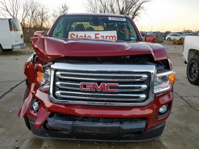 1GTG5CENXK1101114 - 2019 GMC CANYON SLE BURGUNDY photo 9
