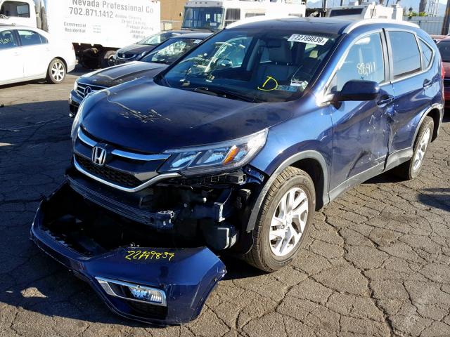 2HKRM3H78GH516988 - 2016 HONDA CR-V EXL BLUE photo 2