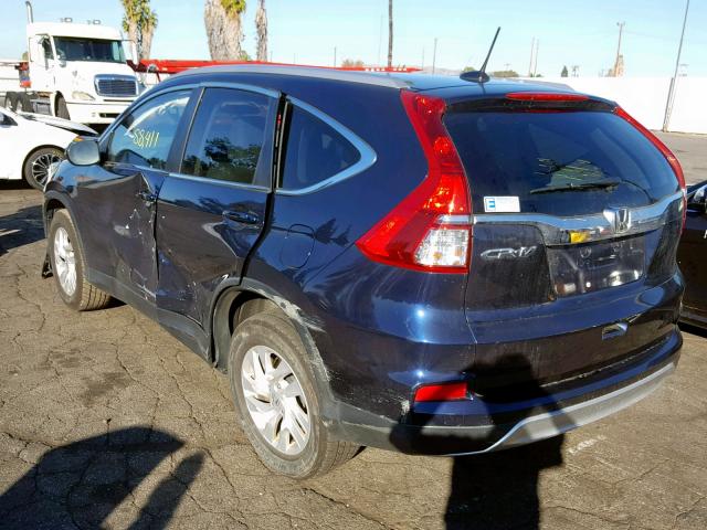 2HKRM3H78GH516988 - 2016 HONDA CR-V EXL BLUE photo 3