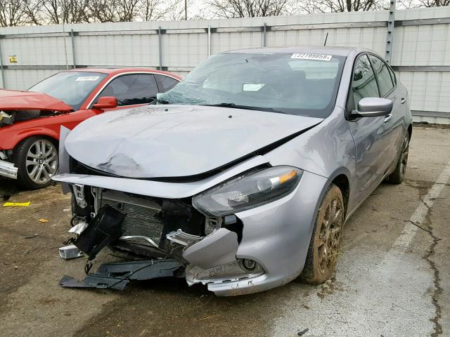 1C3CDFBB4ED706556 - 2014 DODGE DART SXT SILVER photo 2