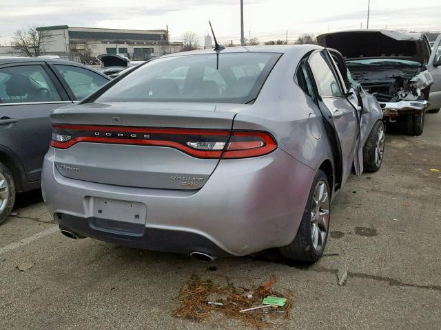 1C3CDFBB4ED706556 - 2014 DODGE DART SXT SILVER photo 4