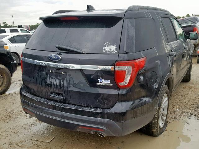 1FM5K7B83GGB61659 - 2016 FORD EXPLORER BLACK photo 4