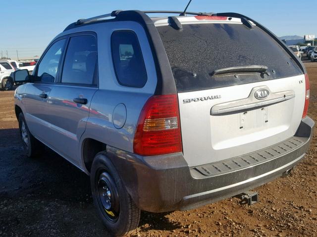 KNDJF724X77448565 - 2007 KIA SPORTAGE L ვერცხლისფერი ფოტო 3