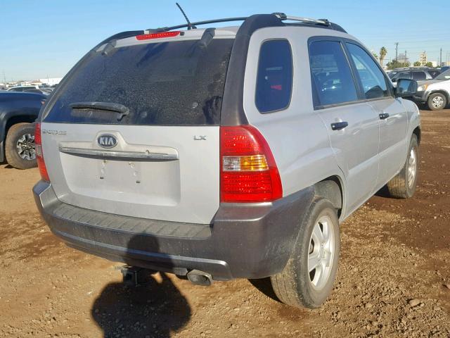 KNDJF724X77448565 - 2007 KIA SPORTAGE L ვერცხლისფერი ფოტო 4