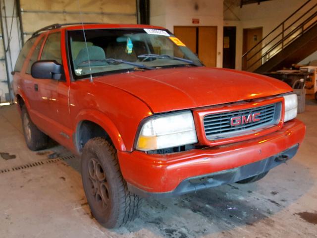 1GKCT18W0YK288223 - 2000 GMC JIMMY RED photo 1