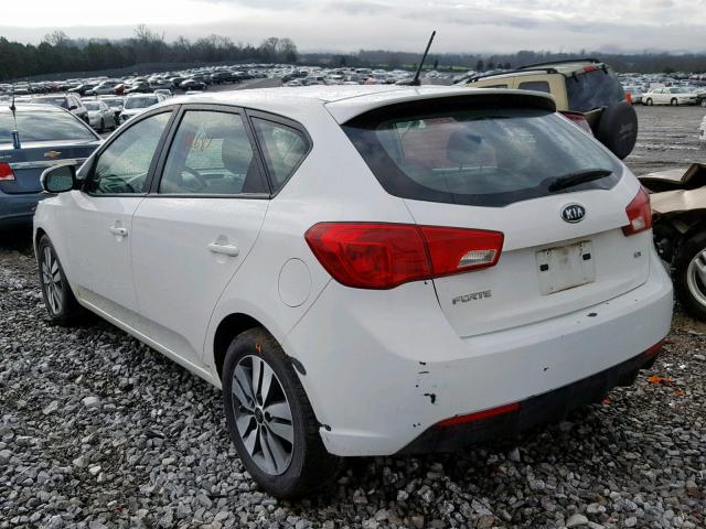 KNAFU5A23D5743995 - 2013 KIA FORTE EX WHITE photo 3