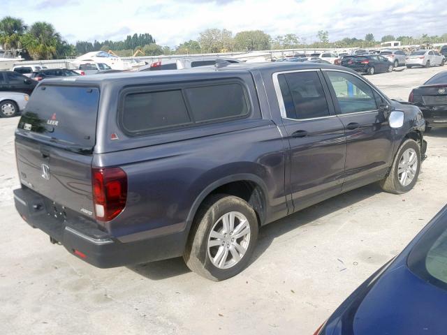 5FPYK3F23HB004717 - 2017 HONDA RIDGELINE GRAY photo 9