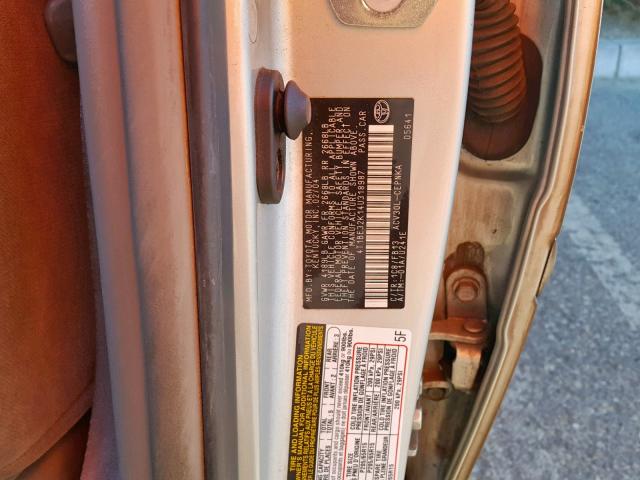 4T1BE32K14U318987 - 2004 TOYOTA CAMRY LE SILVER photo 10