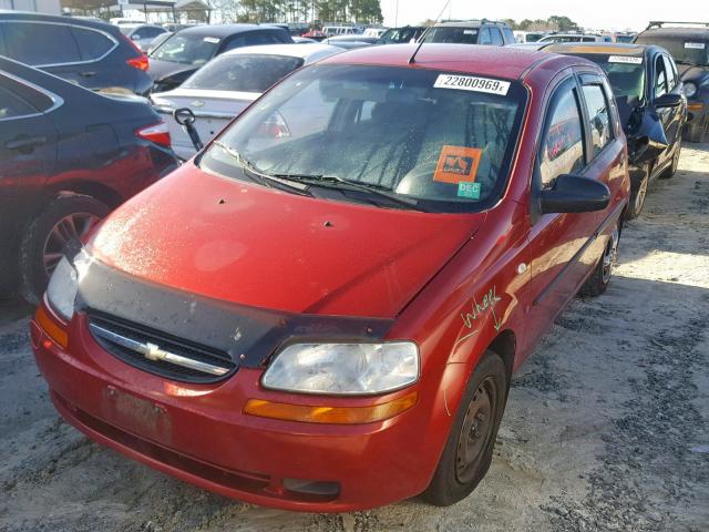 KL1TD66678B055617 - 2008 CHEVROLET AVEO BASE Қызыл фото 2