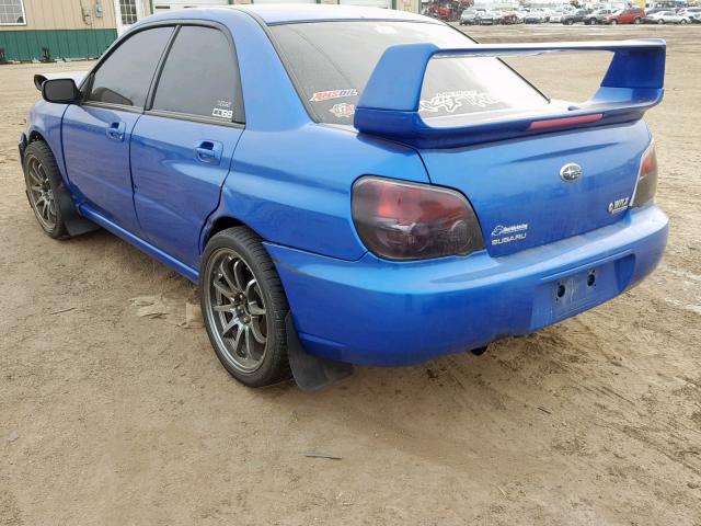 JF1GD79646G511753 - 2006 SUBARU IMPREZA WR BLUE photo 3