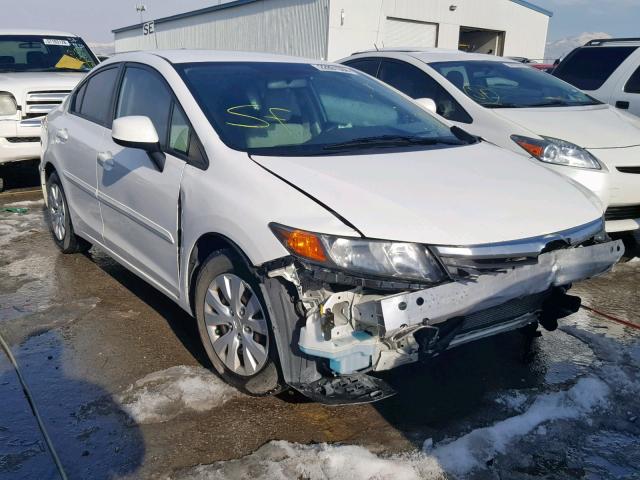 2HGFB2F56CH586983 - 2012 HONDA CIVIC LX WHITE photo 1