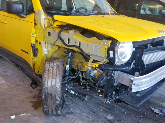 ZACCJAAB4HPE68481 - 2017 JEEP RENEGADE S YELLOW photo 9