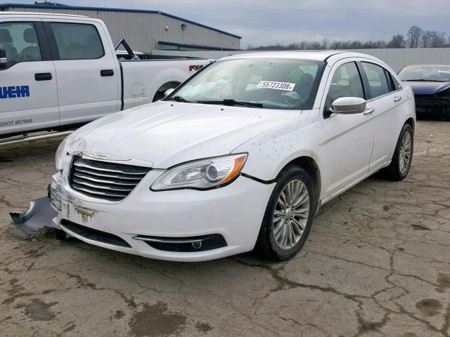 1C3CCBCGXDN547170 - 2013 CHRYSLER 200 LIMITE WHITE photo 2