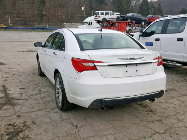 1C3CCBCGXDN547170 - 2013 CHRYSLER 200 LIMITE WHITE photo 3