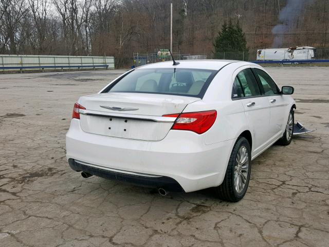 1C3CCBCGXDN547170 - 2013 CHRYSLER 200 LIMITE WHITE photo 4