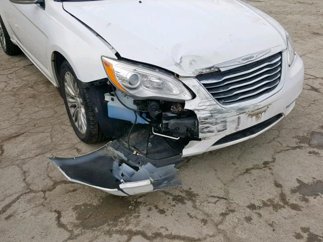 1C3CCBCGXDN547170 - 2013 CHRYSLER 200 LIMITE WHITE photo 9