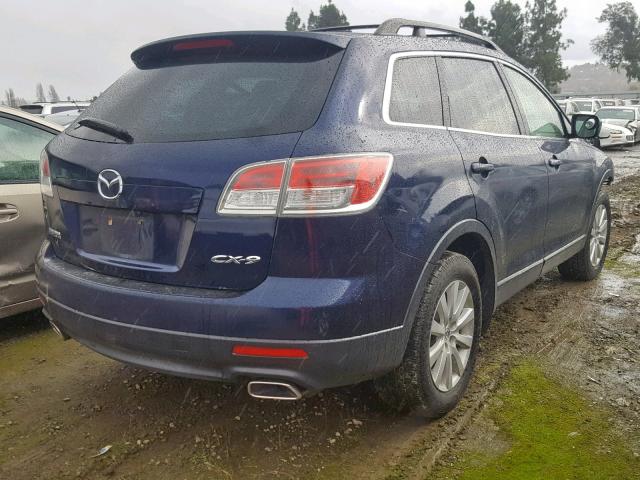 JM3TB38V480125711 - 2008 MAZDA CX-9 BLUE photo 4