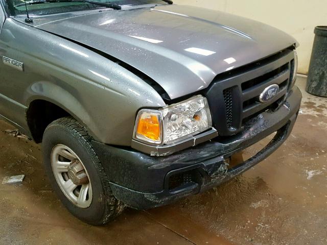 1FTYR10D07PA89734 - 2007 FORD RANGER GRAY photo 9