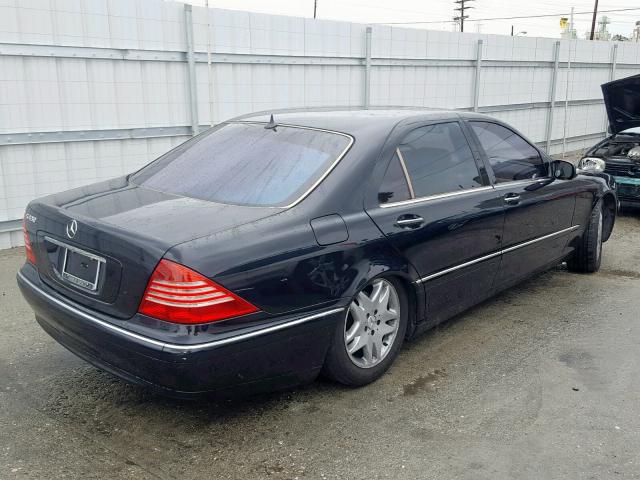 WDBNG70J83A352520 - 2003 MERCEDES-BENZ S 430 BLACK photo 4