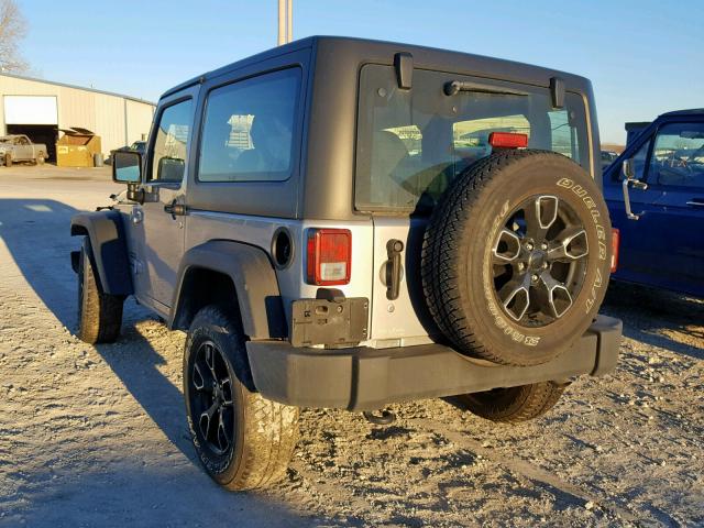 1C4AJWAG4HL737583 - 2017 JEEP WRANGLER S SILVER photo 3