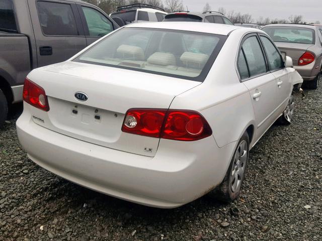 KNAGE123975121598 - 2007 KIA OPTIMA LX WHITE photo 4