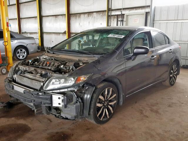 19XFB2F89EE024437 - 2014 HONDA CIVIC EX ნაცრისფერი ფოტო 2