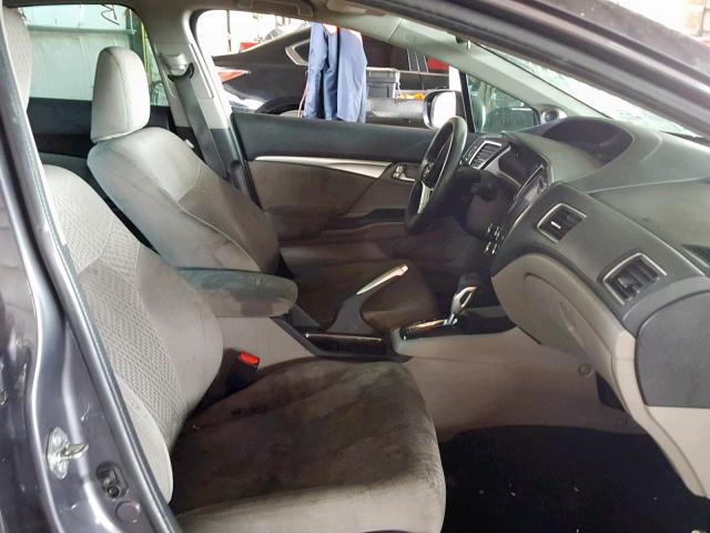 19XFB2F89EE024437 - 2014 HONDA CIVIC EX ნაცრისფერი ფოტო 5