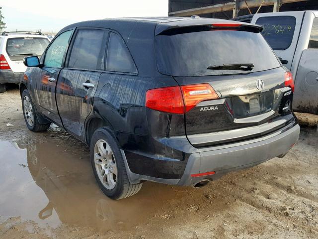 2HNYD28238H504245 - 2008 ACURA MDX BLACK photo 3