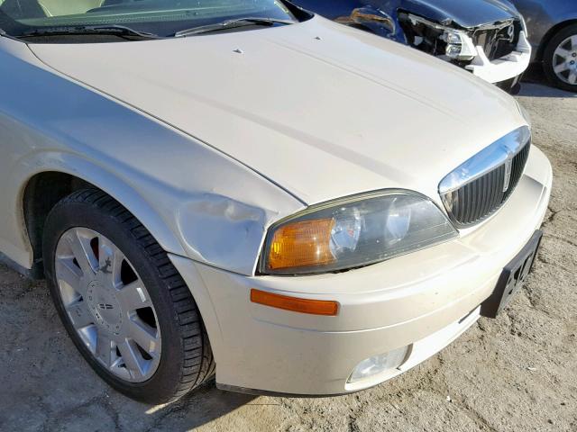 1LNHM87A82Y675874 - 2002 LINCOLN LS CREAM photo 9