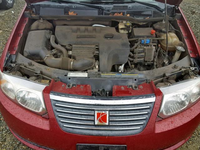 1G8AJ55F07Z113958 - 2007 SATURN ION LEVEL MAROON photo 7