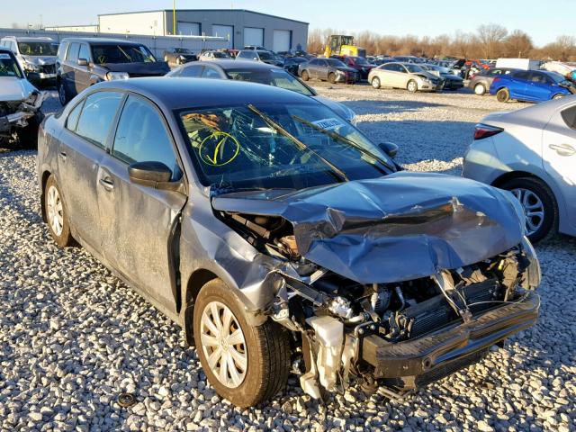 3VW2K7AJ9EM304657 - 2014 VOLKSWAGEN JETTA BASE GRAY photo 1