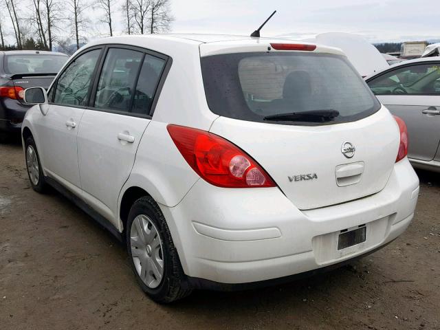 3N1BC1CP1CK264438 - 2012 NISSAN VERSA S WHITE photo 3