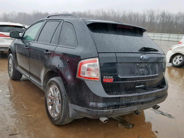 2FMDK48C77BA79320 - 2007 FORD EDGE SEL BLACK photo 3