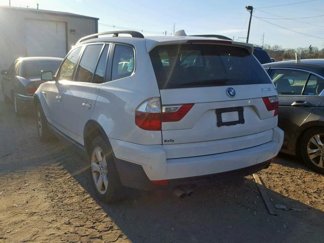 WBXPC93427WF29391 - 2007 BMW X3 3.0SI WHITE photo 3