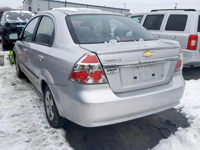KL1TD5DEXBB137322 - 2011 CHEVROLET AVEO LS SILVER photo 3
