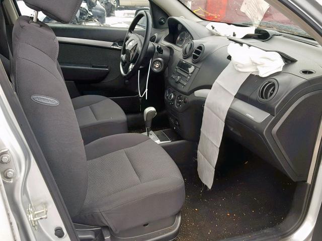 KL1TD5DEXBB137322 - 2011 CHEVROLET AVEO LS SILVER photo 5