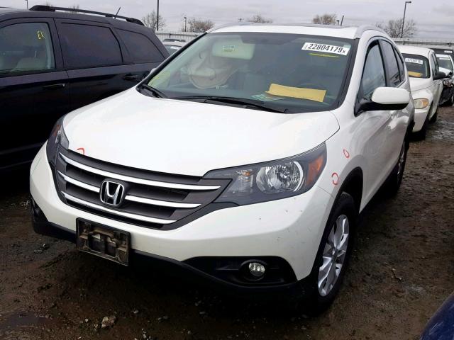 5J6RM3H72EL029532 - 2014 HONDA CR-V EXL WHITE photo 2