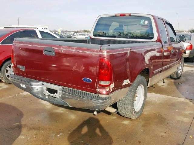 2FTDX1720VCA99817 - 1997 FORD F150 BURGUNDY photo 4