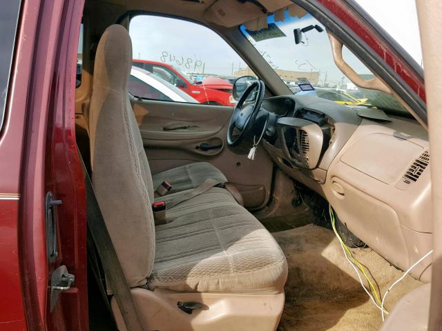 2FTDX1720VCA99817 - 1997 FORD F150 BURGUNDY photo 5