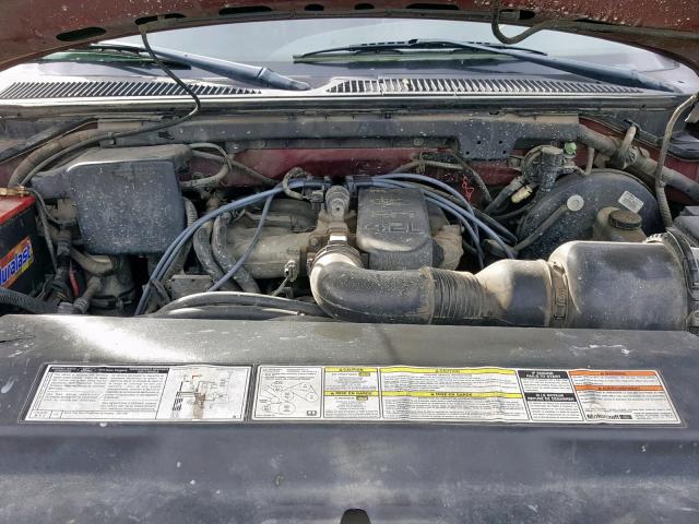 2FTDX1720VCA99817 - 1997 FORD F150 BURGUNDY photo 7