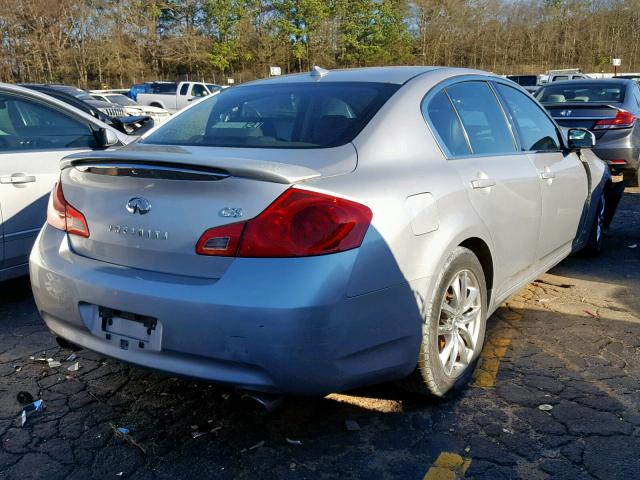 JNKBV61EX7M716803 - 2007 INFINITI G35 SILVER photo 4