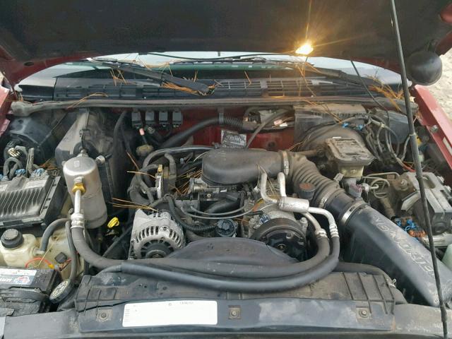 1GTCS14W7V8510107 - 1997 GMC SONOMA MAROON photo 7