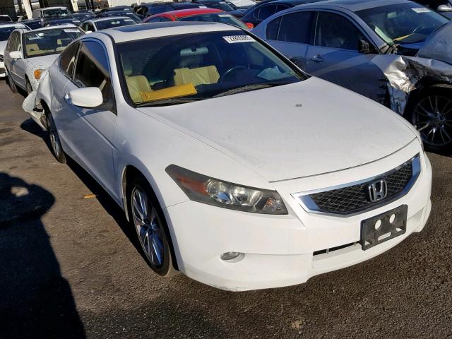 1HGCS22869A012085 - 2009 HONDA ACCORD EXL WHITE photo 1