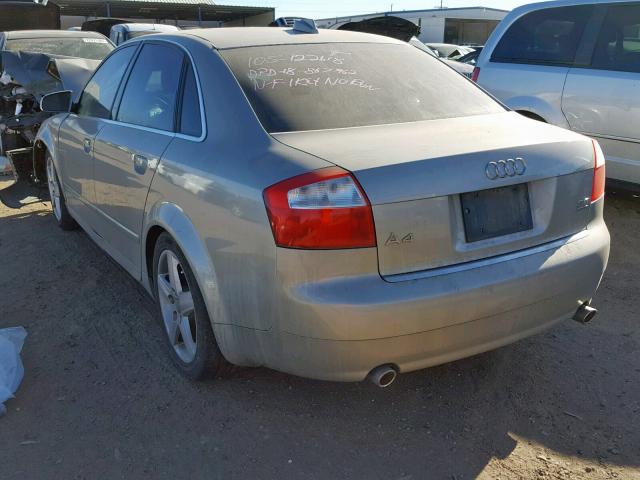 WAULT68E34A190073 - 2004 AUDI A4 3.0 QUA GRAY photo 3