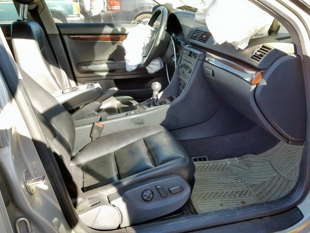 WAULT68E34A190073 - 2004 AUDI A4 3.0 QUA GRAY photo 5